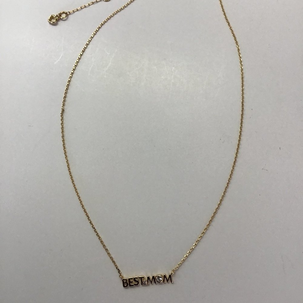 Kate Spade New "BEST MOM" Gold Necklace